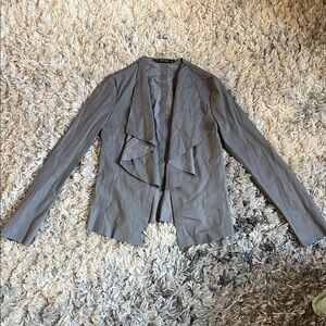 Zara Basic Collection Charcoal Open Front Jacket